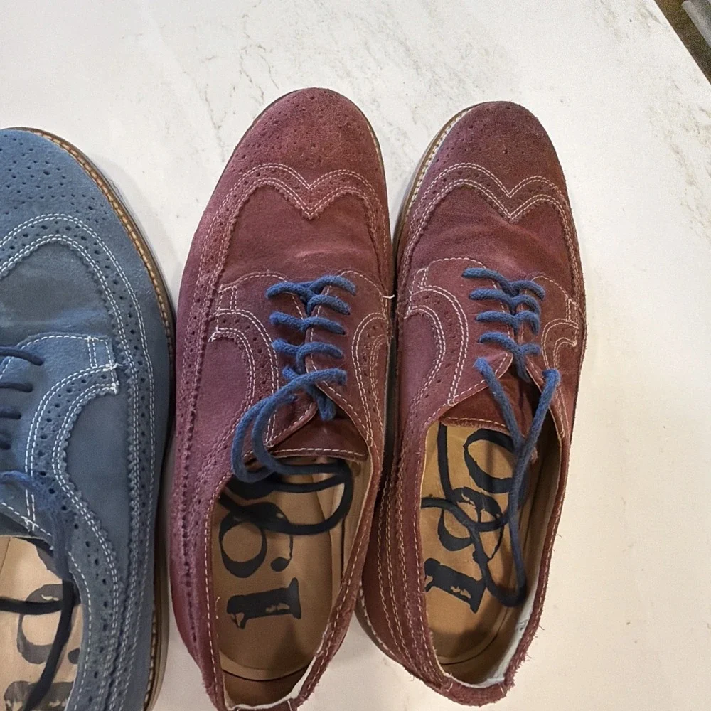 THREE PAIR 1901 Nordstrom Mens Suede Leather Oxford Wingtip Shoes Sz 10.5 NICE